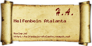 Helfenbein Atalanta névjegykártya